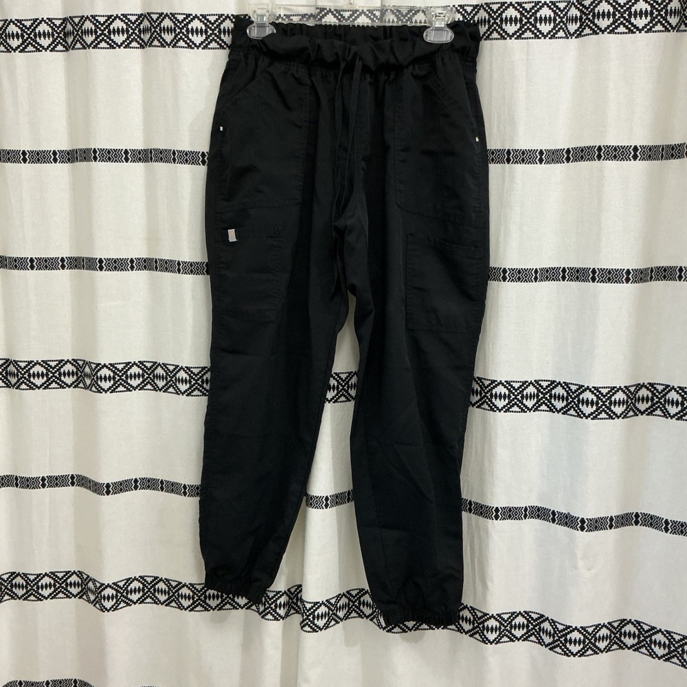 Scrubstar Black Jogger Scrub‎ Pants Petite Size Medium